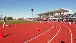 マラソン大会会場の陸上競技場