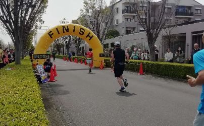 吉川なまずの里マラソン　ゴール地点