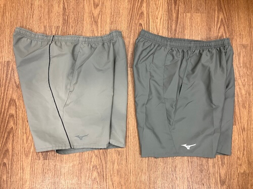 ミズノ公式 ランニングクイックドライパンツ オーロラ メンズ キャスチャコール　旧モデルとのデザインの違い